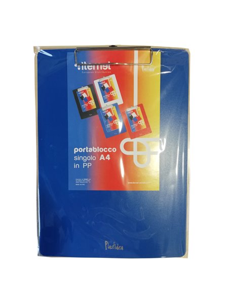 PORTABLOCCO A4 IN PPL CON MOLLA IN METALLO BLU 7071BL ITERNET PORTABLOCCHI