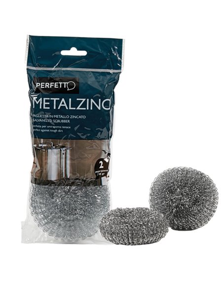 Blister 2 SPUGNE ZINCATE 30gr PERFETTO 0280C