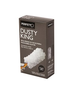 SPOLVERINO Microfibra + 3 RICAMBI Dusty King PERFETTO 0065E PERFETTO PANNI e SPUGNE 2