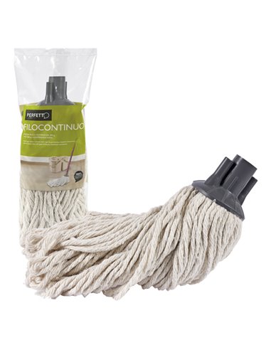 MOP in COTONE 200gr Bianco Perfetto 0025I PERFETTO ACCESSORI PER PULIZIA AMBIENTI