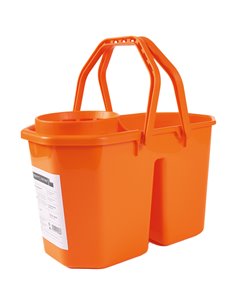 SECCHIO DOPPIA VASCA 15Lt con STRIZZATORE PerfettoFactory 0469H