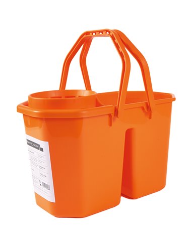 SECCHIO DOPPIA VASCA 15Lt con STRIZZATORE PerfettoFactory 0469H