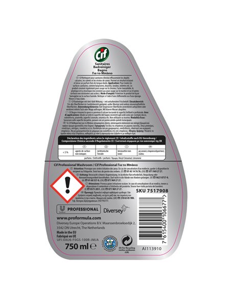 CIF BAGNO Trigger 750ml 7517908 CIF DETERGENTI-DETERSIVI PER PULIZIA