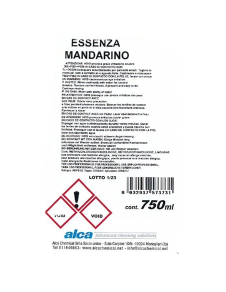 PROFUMATORE Essenza Mandarino 750ml Alca ALC392