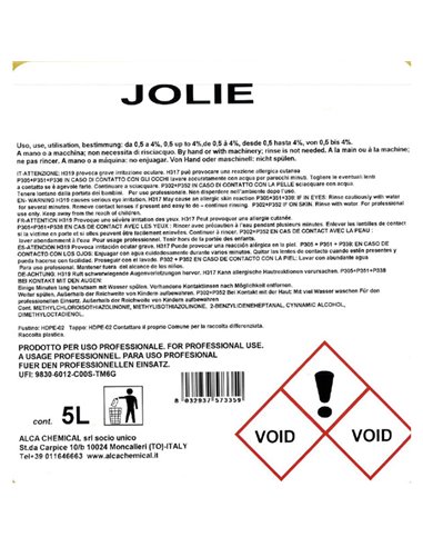 DETERGENTE PAVIMENTI Jolie Tanica 5Lt Alca ALC486 ALCA DETERGENTI-DETERSIVI PER PULIZIA