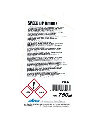 DETERGENTE MULTIUSO Speed Up Limone 750ml Alca ALC352 ALCA DETERGENTI-DETERSIVI PER PULIZIA