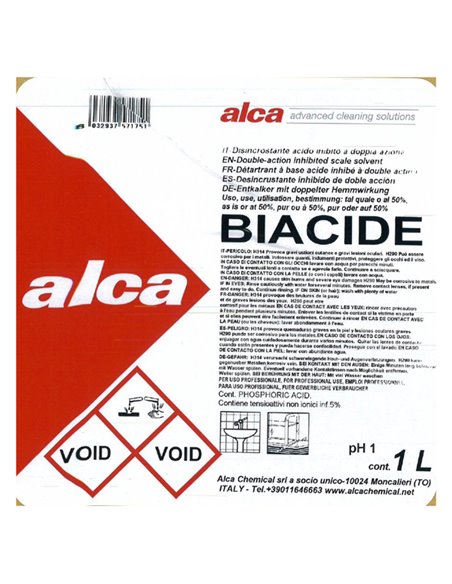 DISINCROSTANTE Biacide 1Lt Alca ALC542 ALCA DETERGENTI-DETERSIVI PER PULIZIA