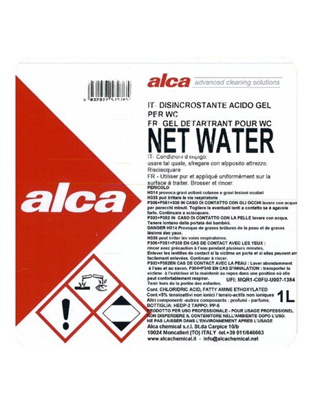 DETERGENTE ACIDO Net Water Tanica 5kg Alca ALC637 ALCA DETERGENTI-DETERSIVI PER PULIZIA