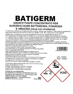 DETERGENTE DISINFETTANTE Batigerm Tanica 5Lt Alca ALC522 ALCA DETERGENTI-DETERSIVI PER PULIZIA 2