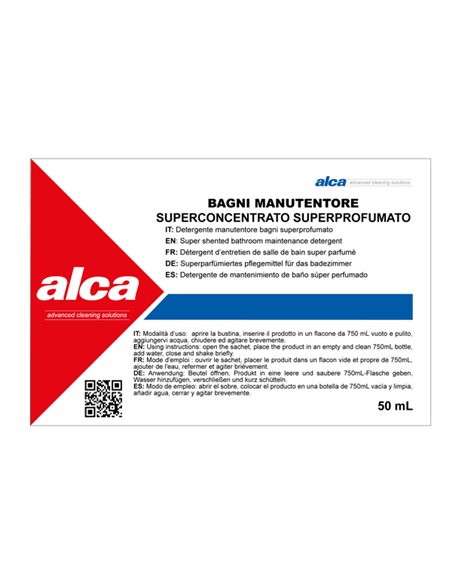 BUSTINA 50ML MANUTENTORE BAGNI Linea Monodose Alca ALC1039 ALCA DETERGENTI-DETERSIVI PER PULIZIA