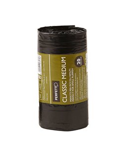 20 SACCHI RIFIUTI 55X70CM-45Lt 10µ NERO Classic 0357 PERFETTO SACCHI RIFIUTI