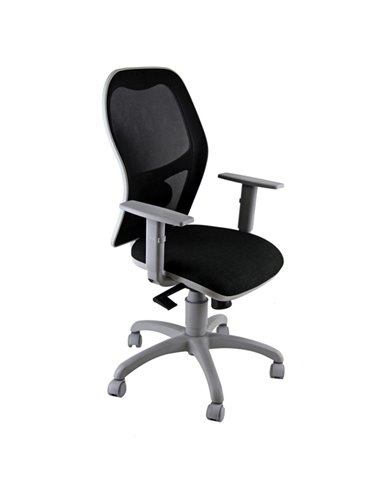 Seduta operativa Hubble Grafix HUGR nero/grigio con braccioli regolabili HUGR/BR/EN