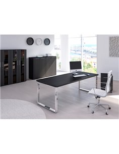 SCRIVANIA DIREZIONALE 210X90cm NERO VEN. - PRESTIGE METAL 902/M-8 ARTEXPORT SCRIVANIE E TAVOLI RIUNIONE 2