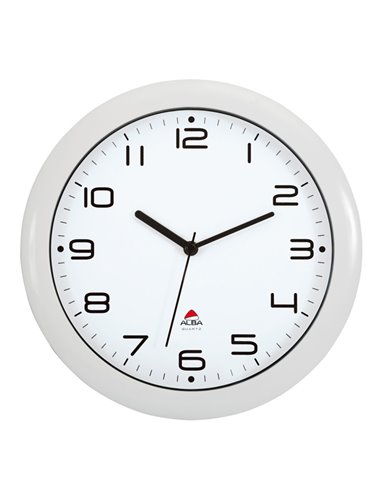 OROLOGIO DA PARETE HORNEW Ø30cm BIANCO Alba HORNEW-BC ALBA OROLOGI-BAROMETRI DA SCRIVANIA E DA PARETE