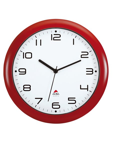OROLOGIO DA PARETE HORNEW Ø30cm ROSSO Alba HORNEW-R ALBA OROLOGI-BAROMETRI DA SCRIVANIA E DA PARETE