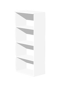 MOBILE ALTO A GIORNO 80X35cm H180cm BIANCO - EASY 038+039 3-BIANCO ARTEXPORT ARMADI E MOBILI CONTENITORE