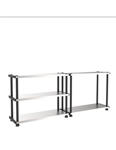 SCAFFALE PPL 5 RIPIANI METALLO 119x45x185cm GRIGIO/NERO TERRY 1003054 TERRY SCAFFALI 2