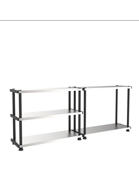 SCAFFALE PPL 5 RIPIANI METALLO 119x45x185cm GRIGIO/NERO TERRY 1003054 TERRY SCAFFALI