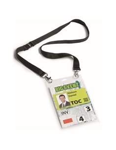10 PORTANOMI A6 con cordoncino NERO DURABLE 8525-01 DURABLE PORTABADGE E ACCESSORI