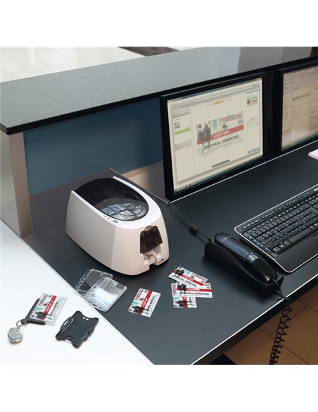 STAMPANTE TERMICA per Badge + Starter kit Duracard ID300 DURABLE 8910-00 DURABLE PORTABADGE E ACCESSORI