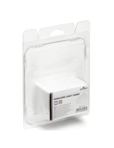 100 TESSERE BIANCHE 0,5mm x Duracard ID300 DURABLE 8914-02 DURABLE PORTABADGE E ACCESSORI
