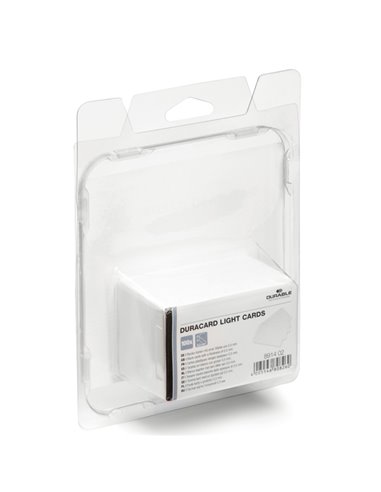 100 TESSERE BIANCHE 0,5mm x Duracard ID300 DURABLE 8914-02 DURABLE PORTABADGE E ACCESSORI
