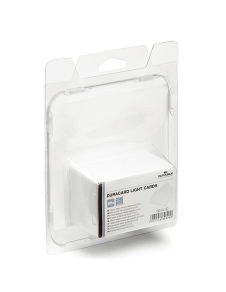 100 TESSERE BIANCHE 0,5mm x Duracard ID300 DURABLE 8914-02 DURABLE PORTABADGE E ACCESSORI