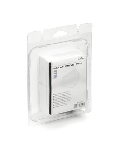 100 TESSERE BIANCHE 0,76mm x Duracard ID300 DURABLE 8915-02 DURABLE PORTABADGE E ACCESSORI