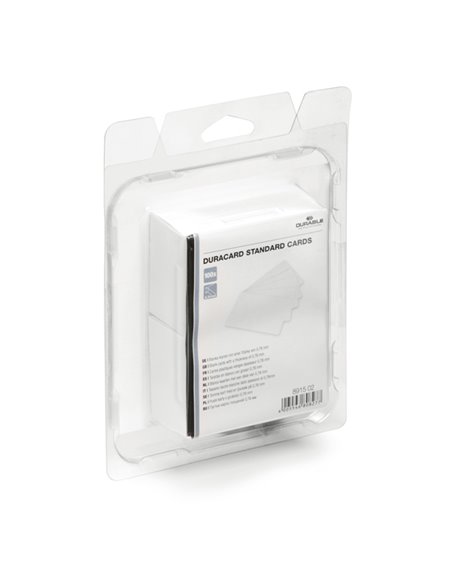 100 TESSERE BIANCHE 0,76mm x Duracard ID300 DURABLE 8915-02 DURABLE PORTABADGE E ACCESSORI