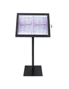 ESPOSITORE A LED 4xA4 PER ESTERNI Securit MCS-4A4-BL-SET