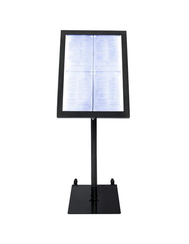 ESPOSITORE A LED 4xA4 PER ESTERNI Securit MCS-4A4-BL-SET