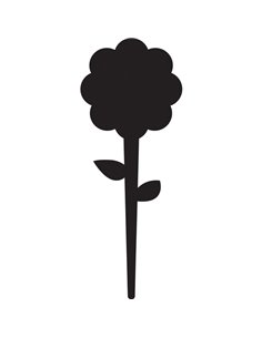 SET 5 Silhouette Tags 'FIORE' Securit TAG-FLOWER-5