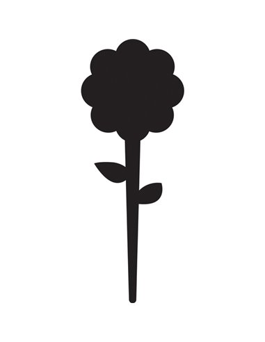 SET 5 Silhouette Tags 'FIORE' Securit TAG-FLOWER-5