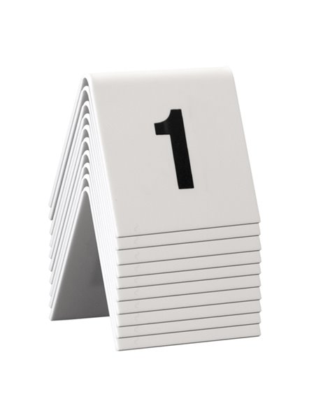 SET da 1 a 10 NUMERI PER I TAVOLI Securit TN-1-10-WT