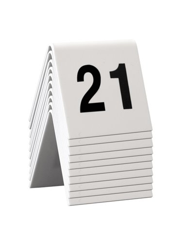 SET da 21 a 30 NUMERI PER I TAVOLI Securit TN-21-30-WT