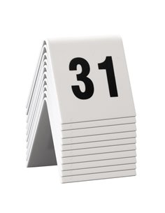 SET da 31 a 40 NUMERI PER I TAVOLI Securit TN-31-40-WT