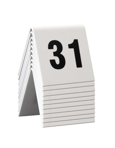 SET da 31 a 40 NUMERI PER I TAVOLI Securit TN-31-40-WT