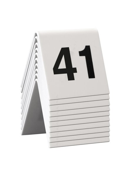 SET da 41 a 50 NUMERI PER I TAVOLI Securit TN-41-50-WT SECURIT PORTA MENU' e ACCESSORI