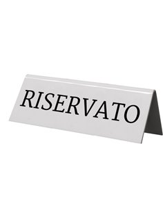 SET 5 'RISERVATO' PER I TAVOLI Securit TN-RES-IT-WT