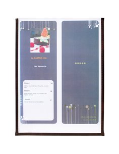 Set 3 Porta Menu' Crystal BR1 SINGOLO (per 2 FOGLI A4) MC3-CYA4-BR1 SECURIT PORTA MENU' e ACCESSORI