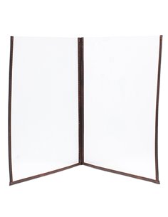 Set 3 Porta Menu' Crystal BR2 DOPPIO (per 4 FOGLI A4) MC3-CYA4-BR2