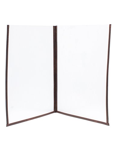 Set 3 Porta Menu' Crystal BR2 DOPPIO (per 4 FOGLI A4) MC3-CYA4-BR2