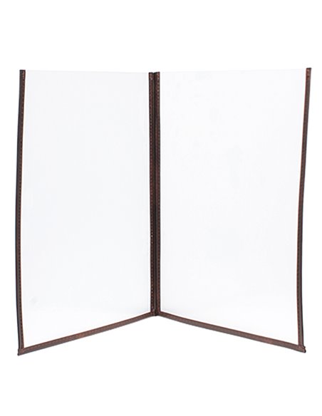 Set 3 Porta Menu' Crystal BR2 DOPPIO (per 4 FOGLI A4) MC3-CYA4-BR2