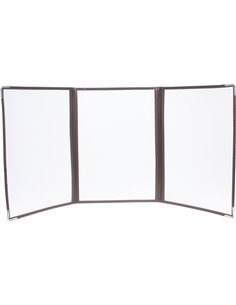 Set 3 Porta Menu' Crystal BR3 TRIPLO (per 6 FOGLI A4) MC3-CYA4-BR3