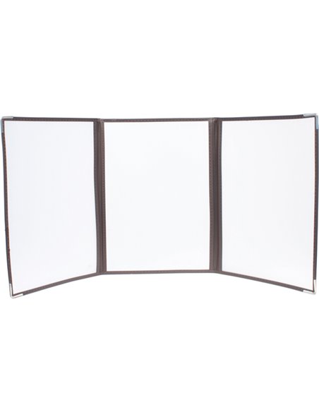 Set 3 Porta Menu' Crystal BR3 TRIPLO (per 6 FOGLI A4) MC3-CYA4-BR3