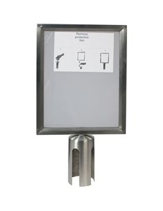 DISPLAY A4 per COLONNINA Securit RS-SIGN-A4-PS SECURIT COLONNINE SEGNAPERCORSO E ACCESSORI
