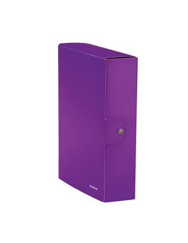 SCATOLA PROGETTO WOW DORSO 8CM VIOLA METAL 39670062 LEITZ SCATOLE ARCHIVIO CON BOTTONE