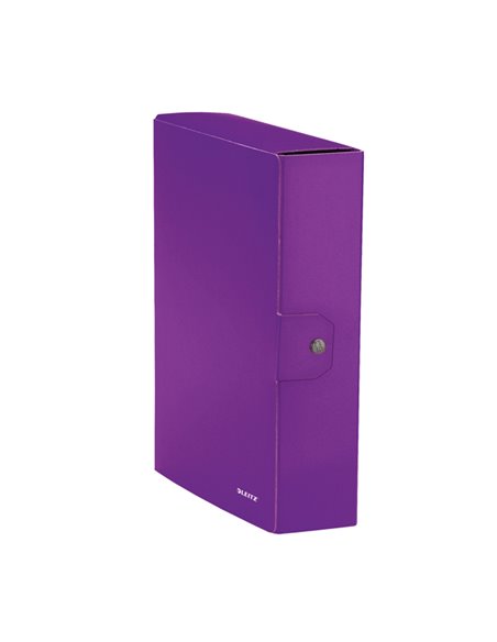 SCATOLA PROGETTO WOW DORSO 8CM VIOLA METAL 39670062 LEITZ SCATOLE ARCHIVIO CON BOTTONE