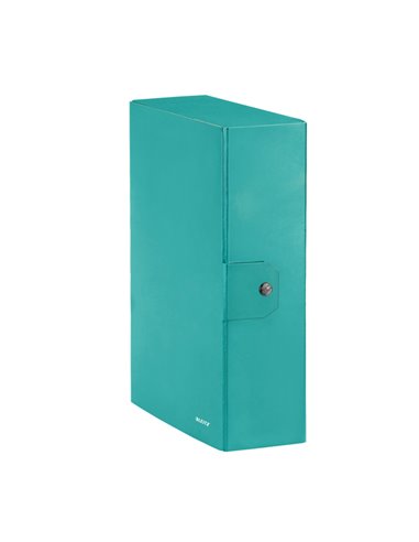 SCATOLA PROGETTO WOW DORSO 10CM ACQUA MARINA METAL 39680051 LEITZ SCATOLE ARCHIVIO CON BOTTONE