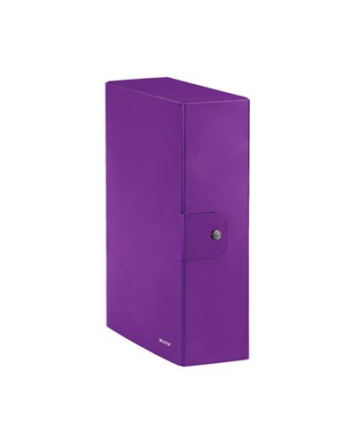 SCATOLA PROGETTO WOW DORSO 10CM VIOLA METAL 39680062 LEITZ SCATOLE ARCHIVIO CON BOTTONE